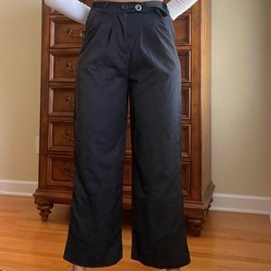 black high waisted ankle length trousers